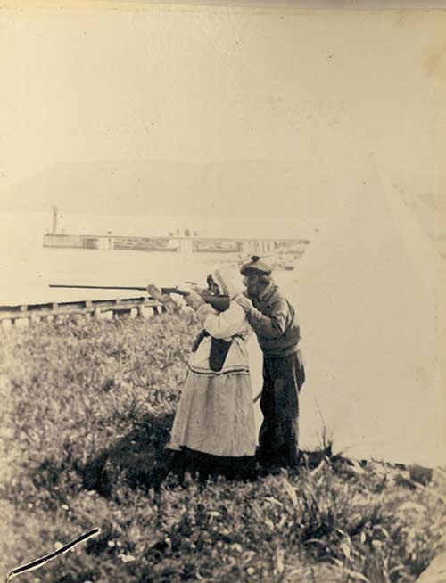 Hannah shooting her gun