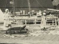 women on wharf