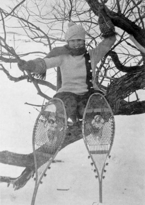 woman enjoying winter