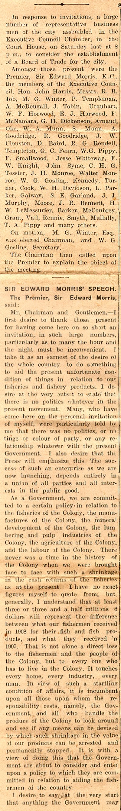 LNewspaper clipping from The Daily News, March 15, 1909, Page 2