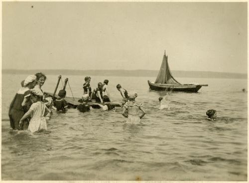 Bathing at Topsail Beach, n.d.
