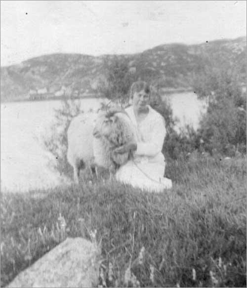 Woman with a sheep, 194-