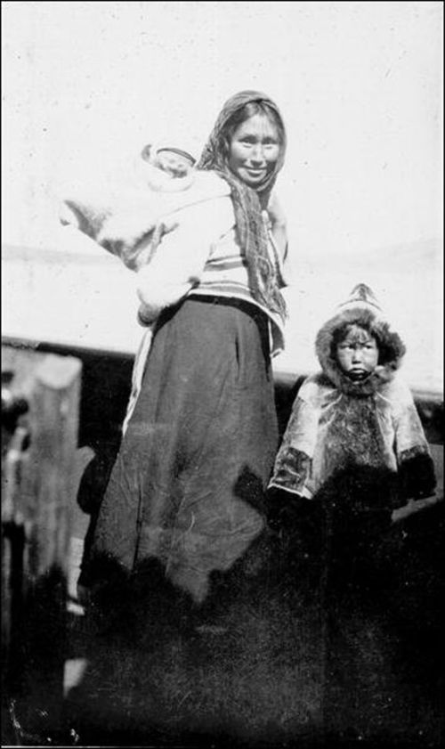 Inuit Woman with Children, ca. 1920