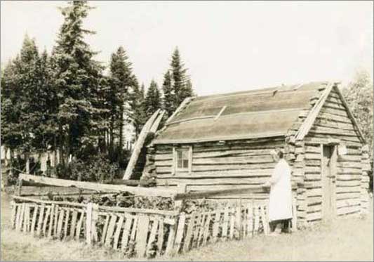 A Labrador mother views her tiny garden of precious vegetables, n.d.