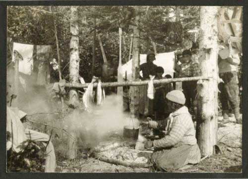 A summer camp of the Innu on Grand Lake, 1930