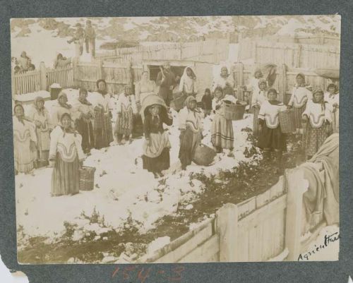 Inuit women with baskets, Labrador, ca. 1908