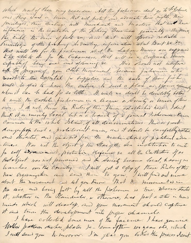 Lettre de John J. St. John, P.P., &agrave; l'archev&ecirc;que M.F. Howley, Argentia, 9 f&eacute;vrier 1909, Page 2