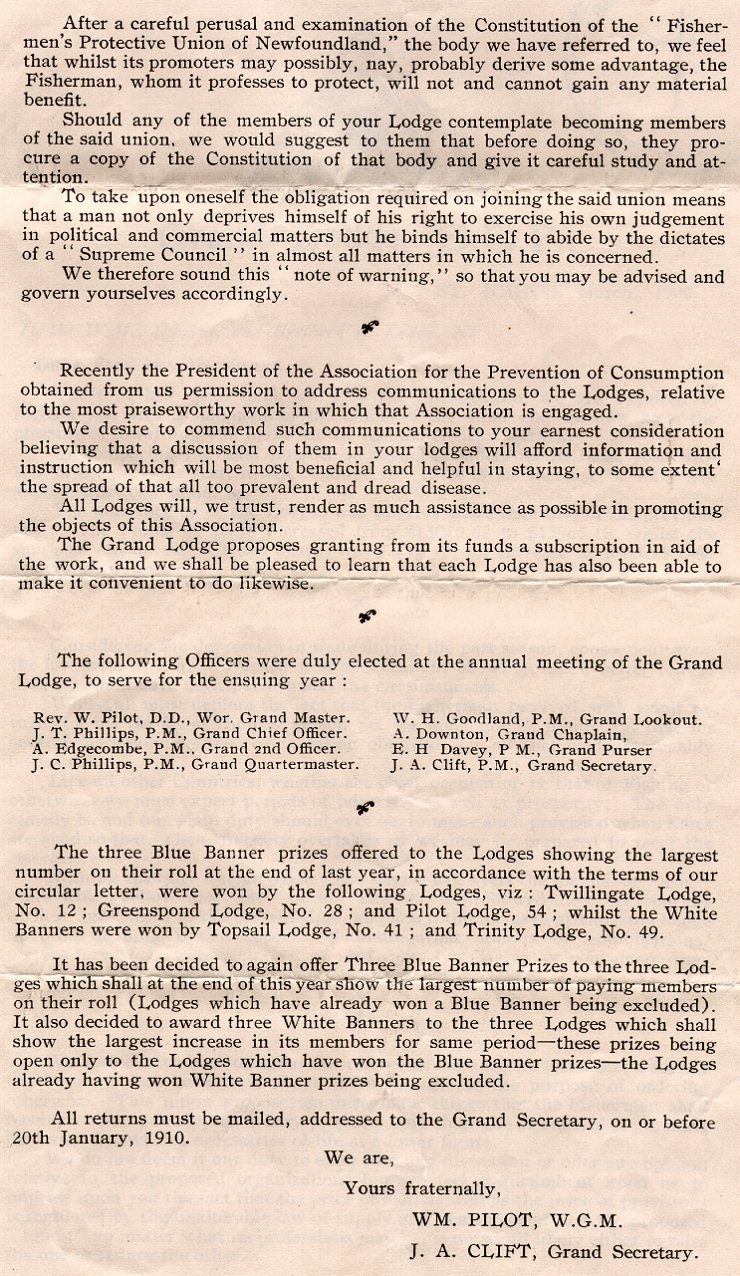 Rapport du Grand Lodge, Society of United Fishermen, mars 1909, Page 3