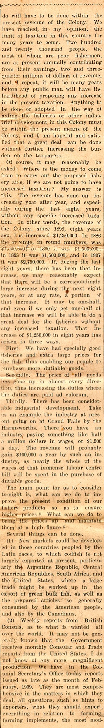 Coupure de journal du Daily News, 15 mars 1909, Page 3