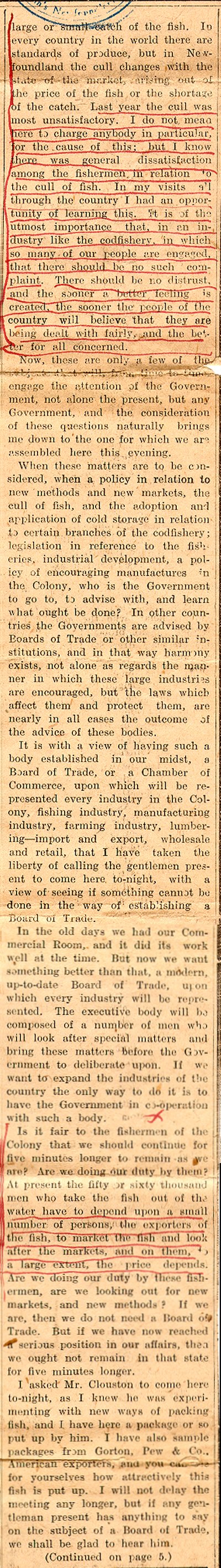 Coupure de journal du Daily News, 15 mars 1909, Page 5