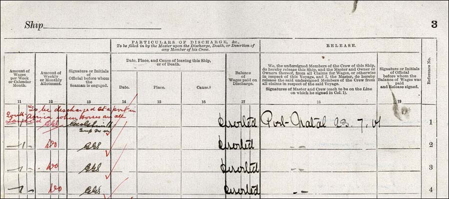 Cornwall Crew Agreement, 1902, Page 3