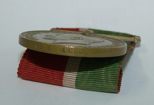 Heber Lodge's First World War Medal, Edge