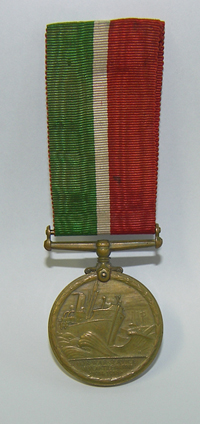 Heber Lodge's First World War Medal, Back