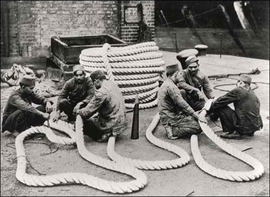 Lascars on the Royal Albert Dock, 1936