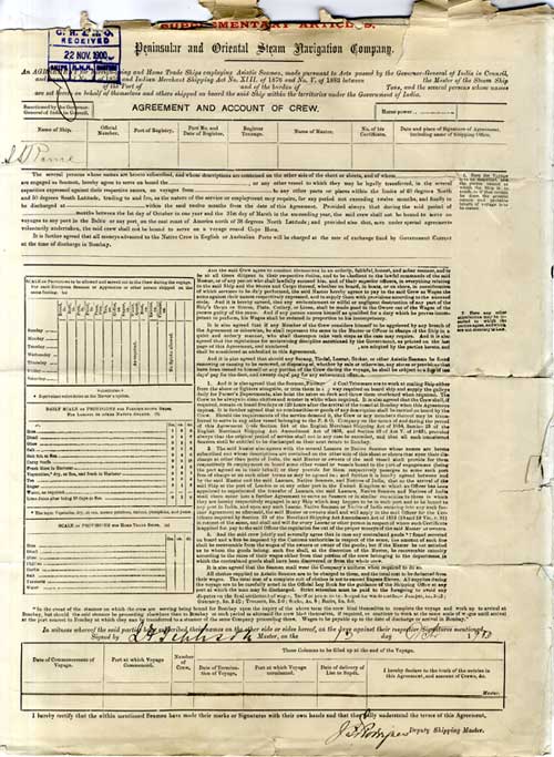 SS Rome Supplementary Articles, 1900