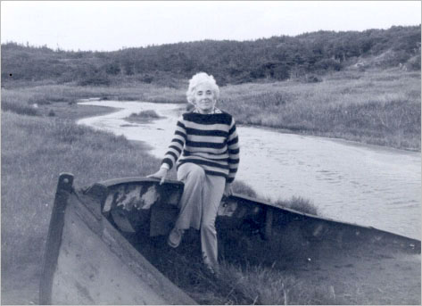 Cassie Brown on a visit to St. Lawrence, September 1977