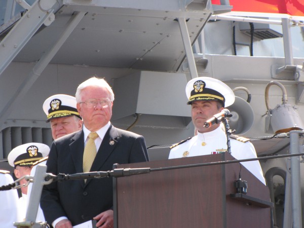 Congressman Brown and Commander Weber