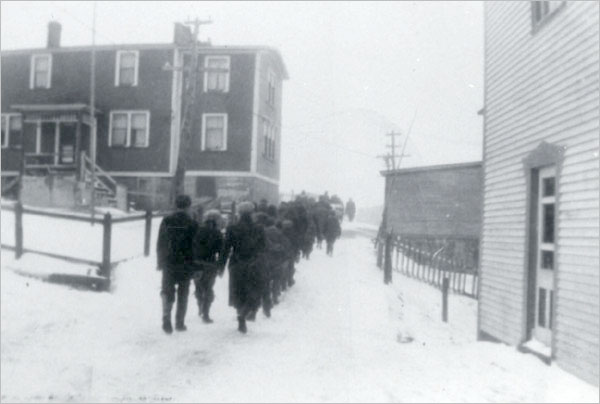Funeral procession, St. Lawrence, 1942
