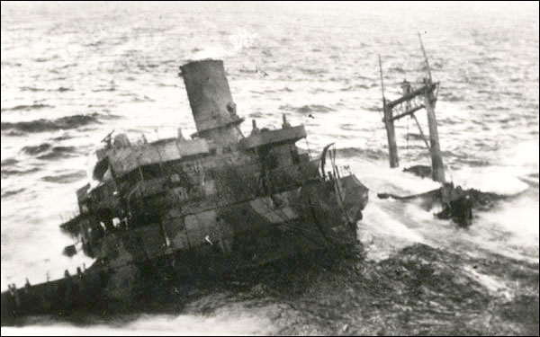 USS Pollux Breaking Apart at Lawn Point
