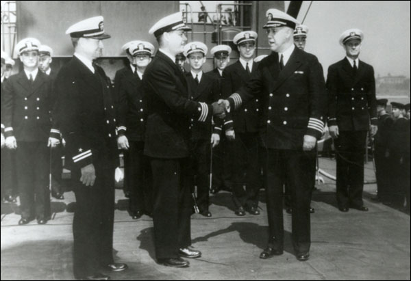 The commissioning of the USS Pollux, 1941