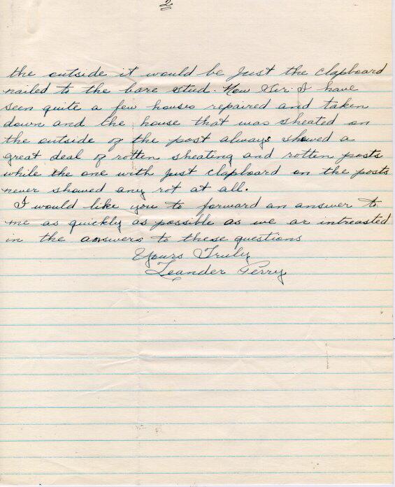 Leander Perry Letter to Robert Wells, 1958 Page 2