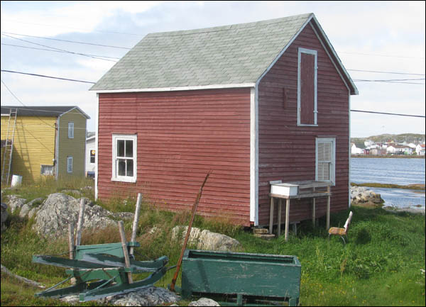 Former Cape Cove house used as a barn in Tilting, Fogo Island, 2009