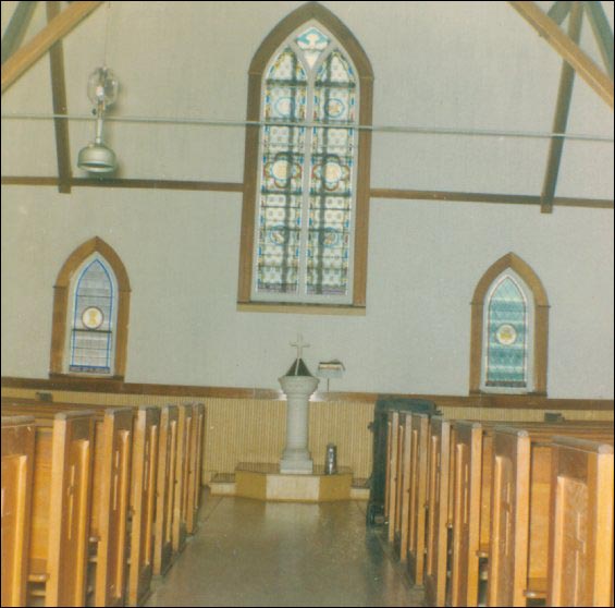 Interior of St. George's Anglican Church, Ireland's Eye