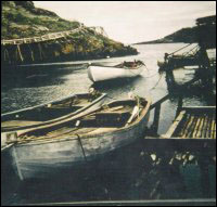 Alfred Melvin's skiff and punt and Willie and Mattie Melvin's punt at La Manche